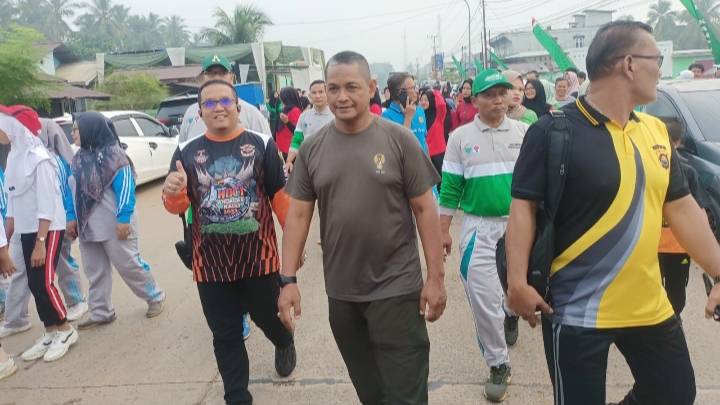 Muara Tembesi Gelar Road Show Car Free Day, Danramil Kapten Abdur Rauf Ajak Masyarakat Jaga Kesehatan