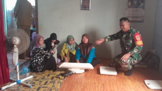 Babinsa Kelurahan Tanjung Beri Pendampingan Penanganan Stunting