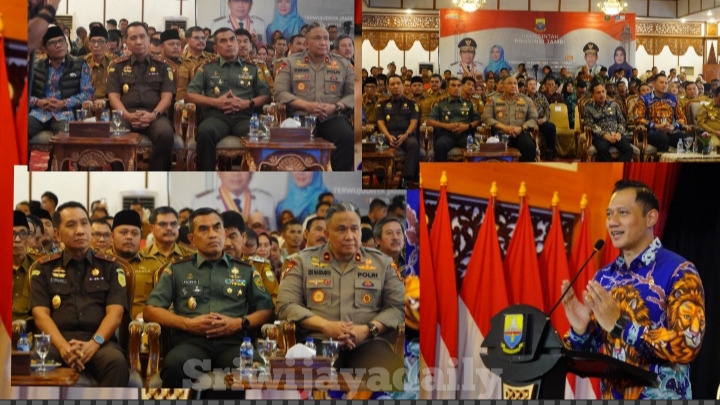 Danrem 042/Gapu Bersama Forkopimda Jambi Hadiri Launching Sertifikat Elektronik oleh Menteri ATR/BPN