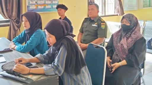 Babinsa Pasir Panjang Hadiri Acara Bimtek Pemilu