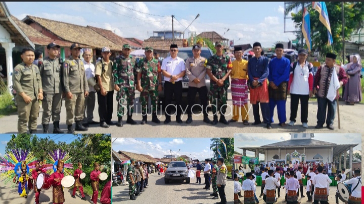 Babinsa Bersama Instansi Terkait Bantu Pengamanan Pawai Ta’aruf di Kelurahan Sengeti