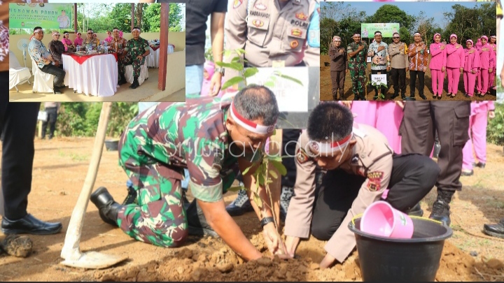 Dandim 0416/Bute dan Forkopimda Bungo Tanam Pohon dalam Peringatan Hari Bhayangkara ke-78