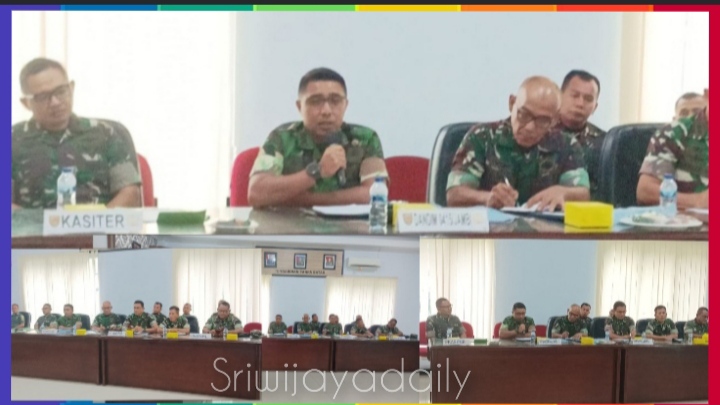 Dandim 0415/Jambi Hadiri Evaluasi Progres Konstruksi Optimasi Lahan Di Makorem 042/Gapu