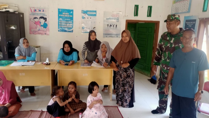 Kolaborasi Babinsa, Pemdes, dan Bindes Dusun Mudo Tekan Angka Stunting Anak Balita