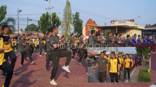 Memperkuat Sinergitas TNI-Polri Melalui Jalan Santai dan Senam Bersama di Kabupaten Musi Banyuasin