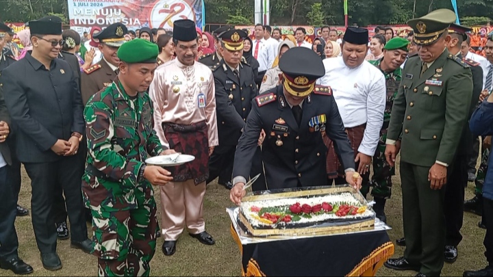 Peringatan Hari Bhayangkara ke-78: Dandim 0415/Jambi Ucapkan Selamat kepada Polres Muaro Jambi