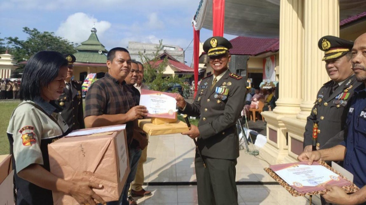 Pererat Sinergitas, Dandim 0420/Sarko Hadiri Perayaan HUT Bhayangkara ke-78 di Polres Merangin