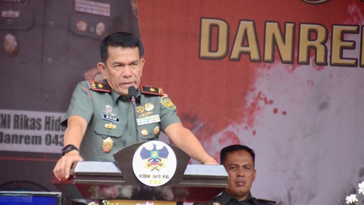 Kunjungi Kodim 0410/KBL, Danrem 043/Gatam Tekankan Pentingnya Berolahraga
