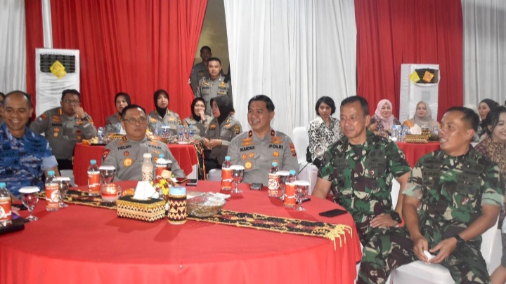 Kasrem 043/Gatam Hadiri Tradisi Hari Bhayangkara Ke-78 Polda Lampung