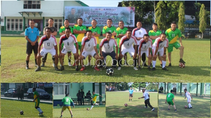 Bermain Sepakbola Bersama Danrem 042/Gapu, Pengalaman Luar Biasa Bagi Wartawan di Jambi