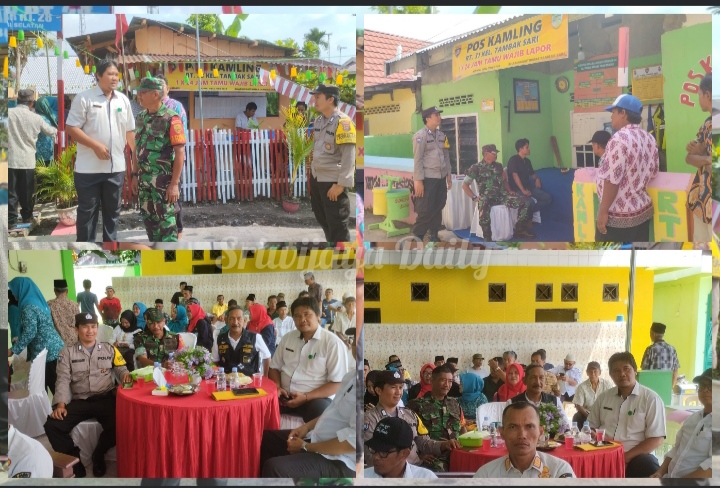 Foto: Aktifitas Babinsa Sertu Ujang S dari Koramil 415 -10/Jambi Selatan Kodim 0415/Jambi dalam mendampingi penilaian Kampung Bantar Kelurahan Tambak Sari