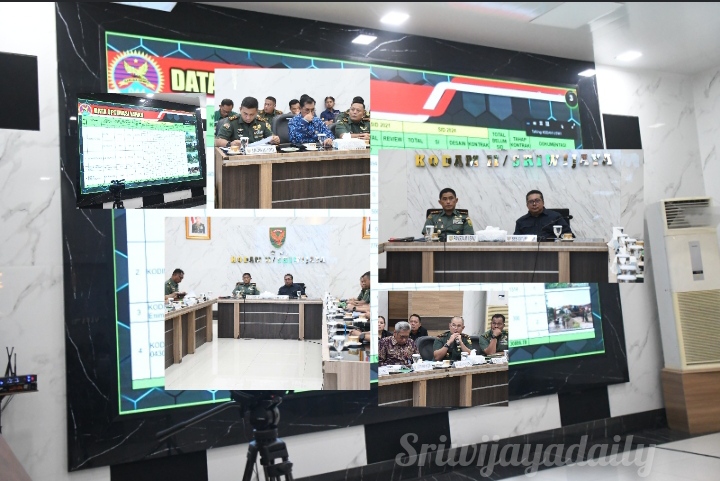 Foto: Danrem 044/Gapo Brigjen TNI Muhammad Thohir, S.Sos., M.M menghadiri Rapat Koordinasi Strategi Percepatan Opla, Pompanisasi dan PAT, bertempat di Gedung Gatot Subroto Makodam II/Swj Km. 3 Kota Palembang
