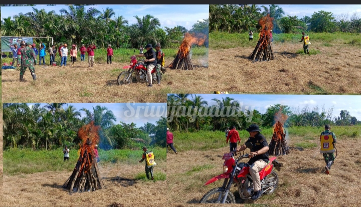 Anggota Koramil Suak Kandis Ikuti Simulasi Bimtek Karhutla di Kumpeh