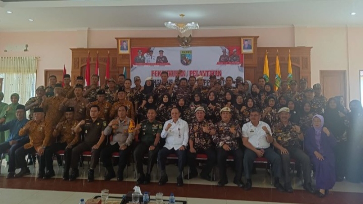Dandim 0416/Bute Letkol Inf Arief Widyanto, S.E., M.Han, menghadiri acara pelantikan pengurus FKPPI Kabupaten Tebo masa bakti 2024-2029