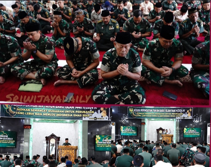 Kodam II/Sriwijaya menggelar acara peringatan Tahun Baru Islam 1 Muharram 1446 H/2024 M