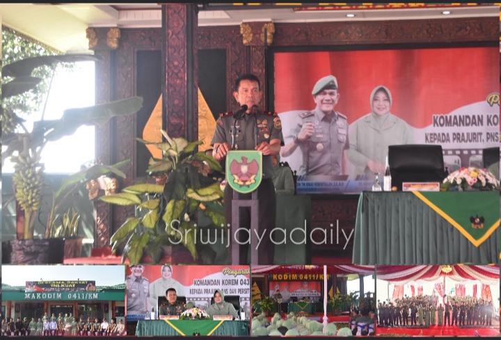 Danrem 043/Gatam Ingatkan Peran Babinsa untuk Atasi Kesulitan Masyarakat