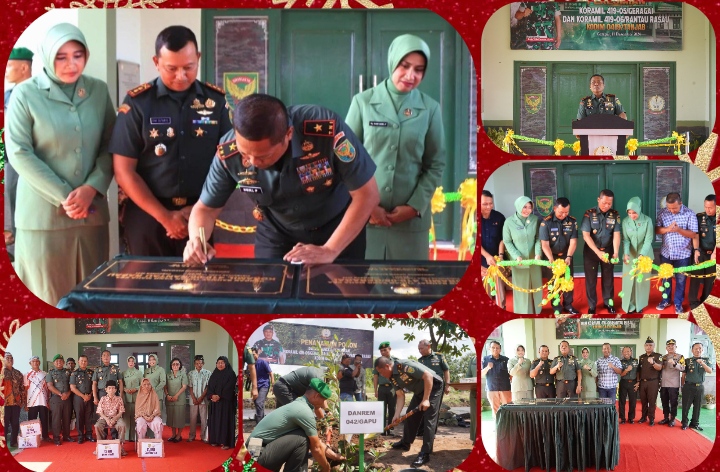 Komandan Korem 042/Gapu, Brigjen TNI Heri Purwanto, SE, M.Sc, meresmikan dua Koramil baru, yaitu Koramil 419-05/Geragai dan Koramil 419-06/Rantau Rasau/Dok: Penrem Gapu