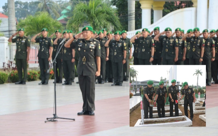 Peringati Hari Juang TNI AD, Korem 041/Gamas Gelar Ziarah di Makam Pahlawan/Dok. Penrem Gamas