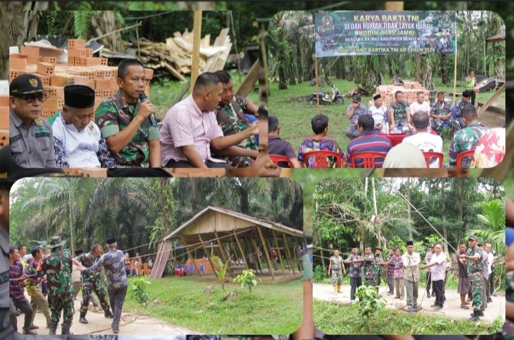 Peringati Hari Juang TNI AD, Kodim 0415/Jambi Launching Karya Bakti Bedah Rumah Tidak Layak Huni/Sriwijayadaily
