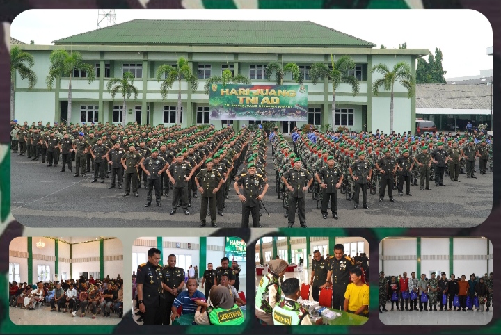 Korem 043/Gatam Gelar Upacara dan Bhakti Sosial Peringati Hari Juang TNI AD 2024/Penrem Gapu