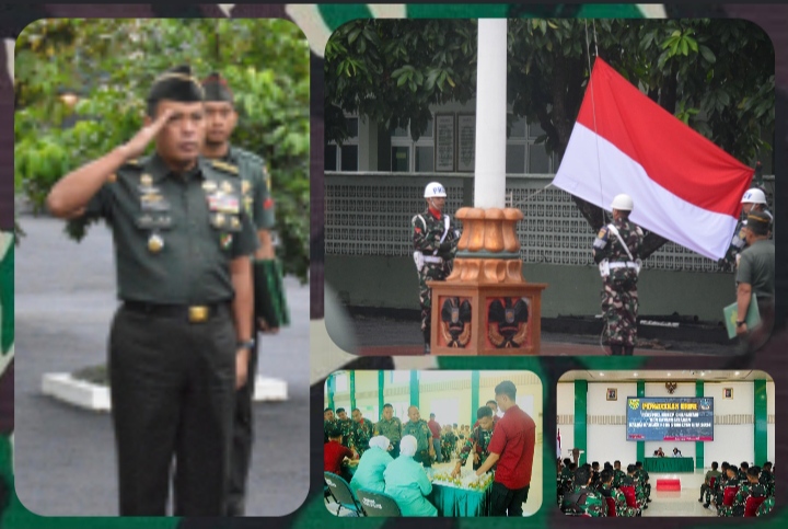 Korem 043/Gatam Gelar Upacara Bulanan dan Penyuluhan P4GN Semester II Tahun 2024/Penrem Gatam