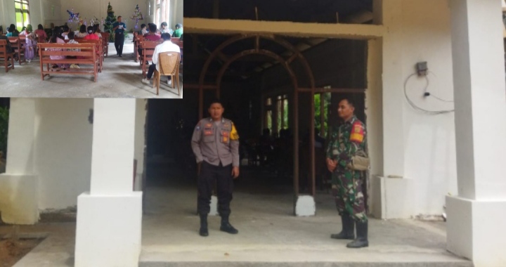 Babinsa Koramil 415-04/Muara Bulian Amankan Perayaan Natal di Wilayah Binaannya/Pendim Jambi