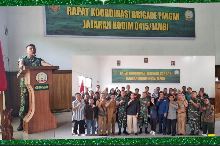 Percepat Swasembada Pangan, Dandim 0415/Jambi Pimpin Rapat Koordinasi Brigade Pangan/pendim jambi