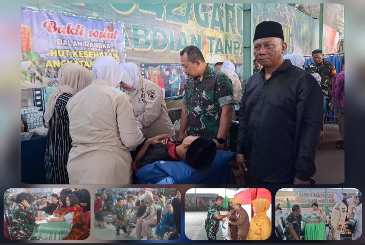 FOTO: Kegiatan Baksos Kesehatan Korem 042/Gapu dalam rangka memperingati HUT ke-80 TNI tahun 2025/Red