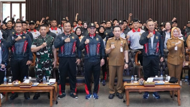 FOTO: Kasrem 043/Gatam Motivasi Atlet Lampung: Ukir Prestasi di PON Beladiri II 2025 Kudus/Red